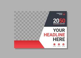 Corporate book cover horizontal design vector