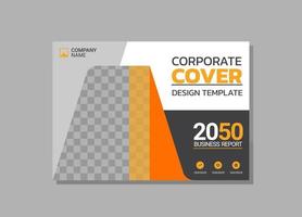 Corporate book cover horizontal design vector