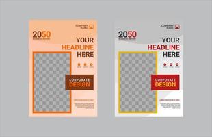 Modern business annual report template vector