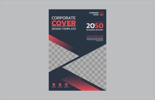 Modern business annual report template vector