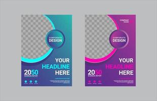 Professional corporate book cover template vector