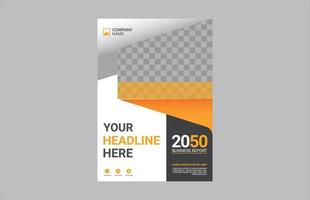 Modern business annual report template vector