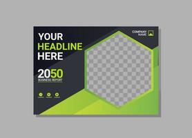 Modern business annual report horizontal vector