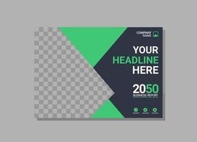 Modern business annual report horizontal vector