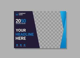 Corporate book cover horizontal design vector