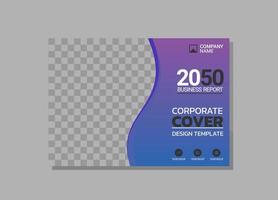 Corporate book cover horizontal design vector