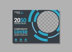 Corporate book cover horizontal design vector