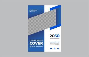 Modern business annual report template vector