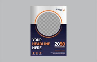 Modern business annual report template vector