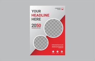 Modern business annual report template vector