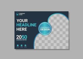 Modern business annual report horizontal vector