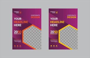 Professional corporate book cover template vector