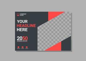 Modern business annual report horizontal vector