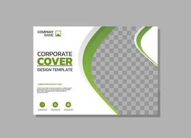 Corporate book cover horizontal design vector