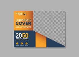 Corporate book cover horizontal design vector