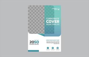 Modern business annual report template vector