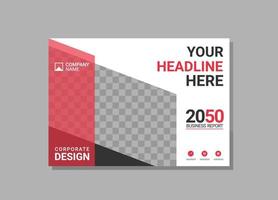 Modern business annual report horizontal vector