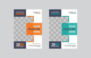 Professional corporate book cover template vector