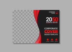 Corporate book cover horizontal design vector