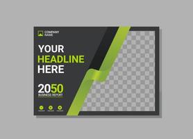 Modern business annual report horizontal vector