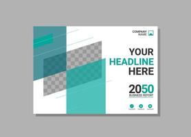 Corporate book cover horizontal design vector