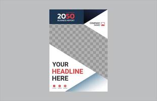 Modern business annual report template vector