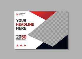 Modern business annual report horizontal vector