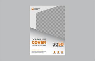 Modern business annual report template vector