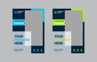 Professional corporate book cover template vector