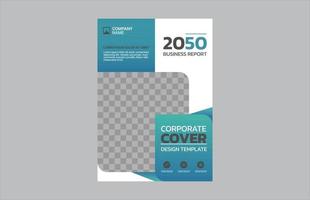 Modern business annual report template vector