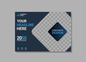 Modern business annual report horizontal vector