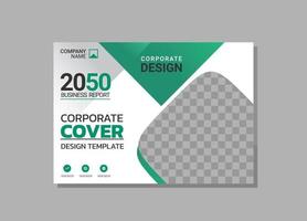 diseño horizontal de portada de libro corporativo vector