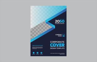 Modern business annual report template vector