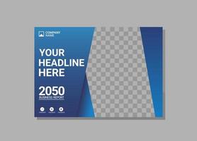 Modern business annual report horizontal vector