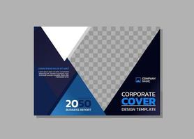 Corporate book cover horizontal design vector