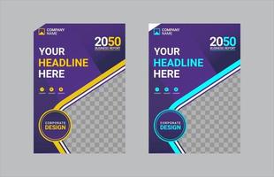 Professional corporate book cover template vector