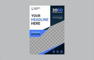 Modern business annual report template vector