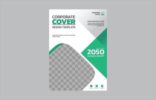 Modern business annual report template vector