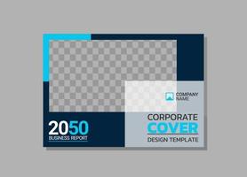 Modern business annual report horizontal vector