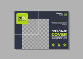 Corporate book cover horizontal design vector