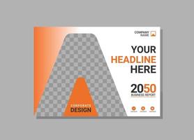 Corporate book cover horizontal design vector