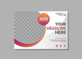Modern business annual report horizontal vector