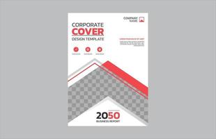 Modern business annual report template vector