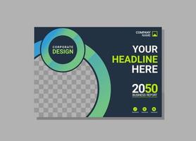 Modern business annual report horizontal vector