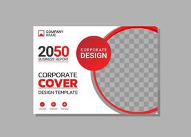 Corporate book cover horizontal design vector