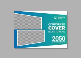 Corporate book cover horizontal design vector