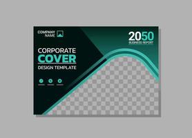 Corporate book cover horizontal design vector