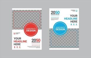 Modern business annual report template vector