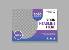 Modern business annual report horizontal vector