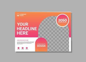 Modern business annual report horizontal vector